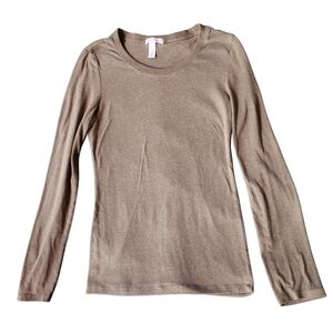 Olive Green Long Sleeve T-Shirt Size S